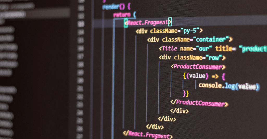 Code on a computer screen