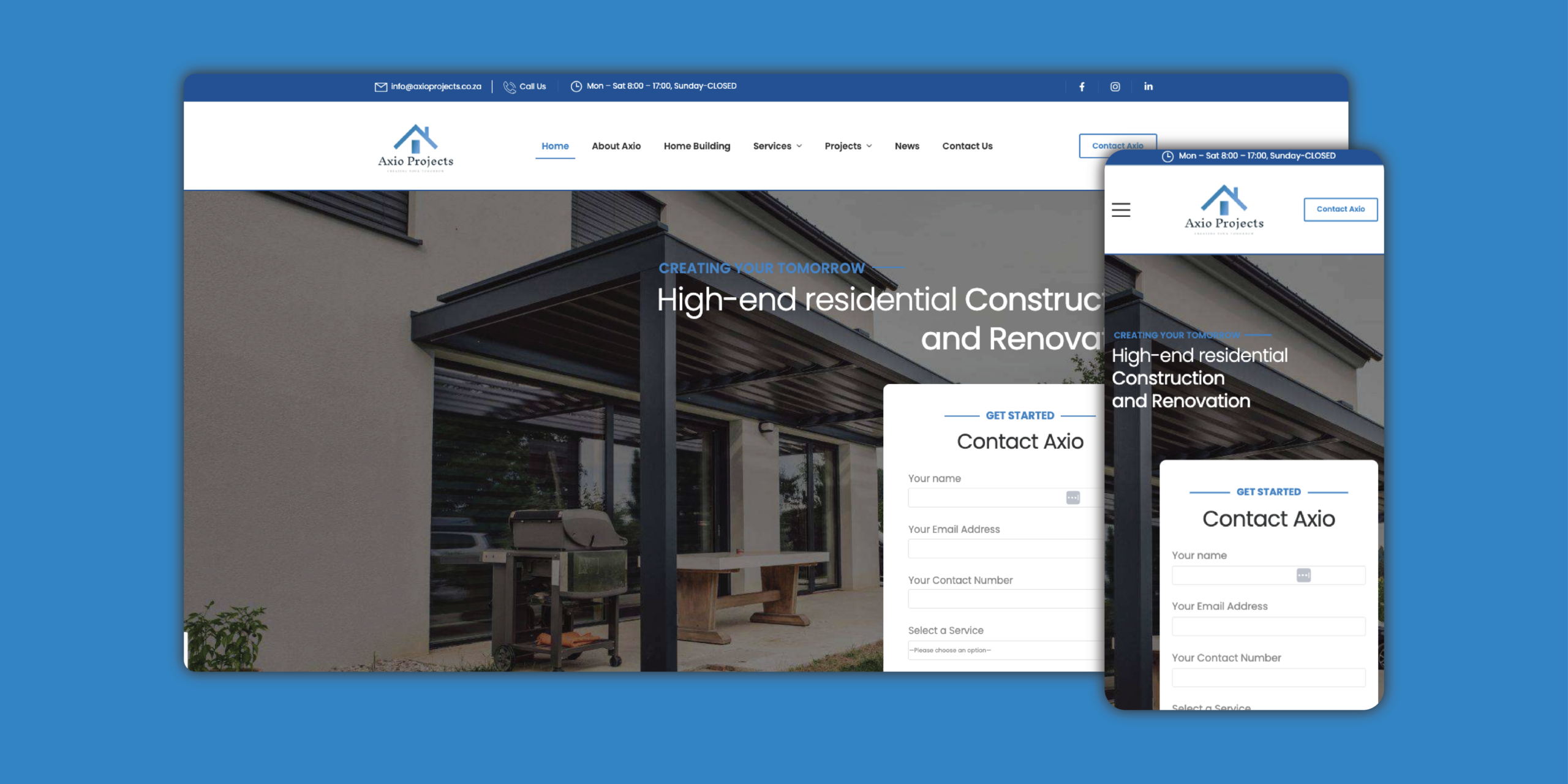 Axio Projects Digital Mockup