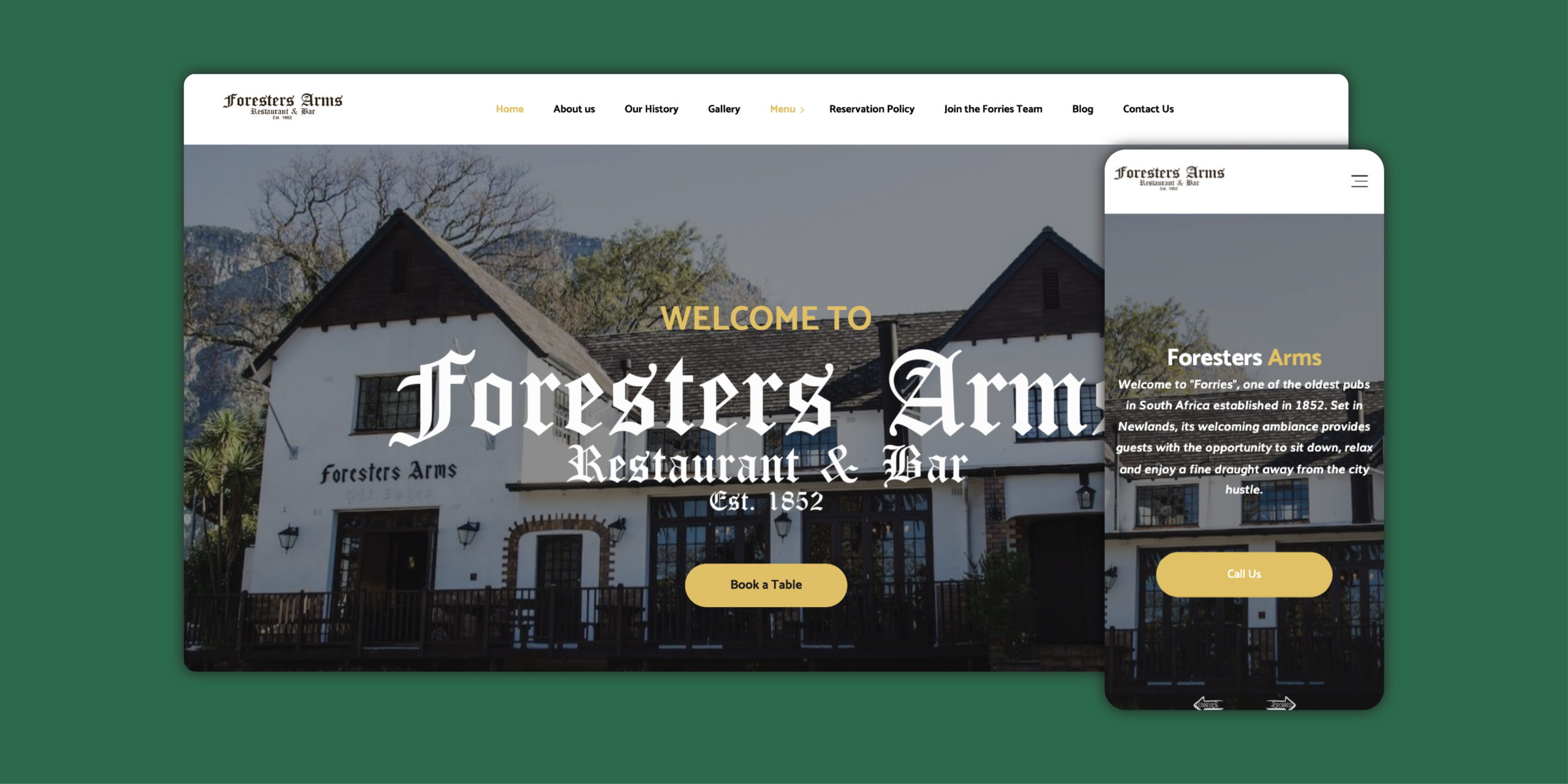 Foresters Arms Digital Mockup
