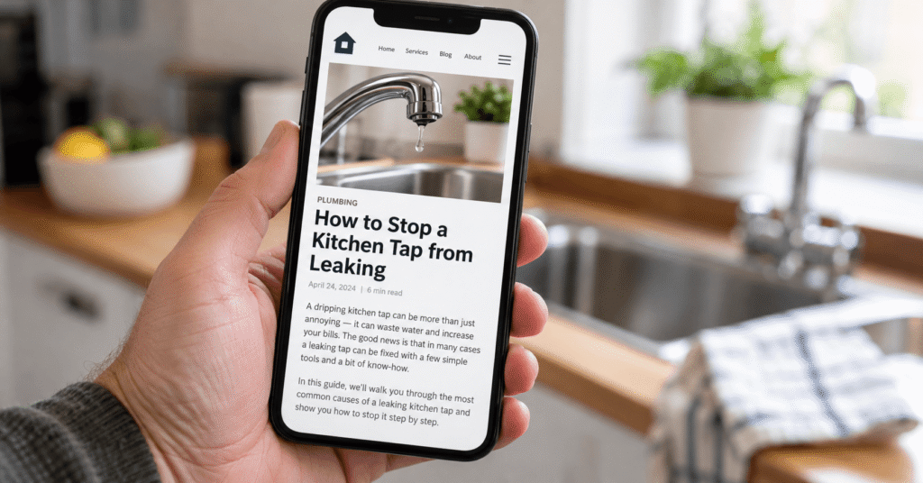 SEO-optimised blog on a contractors website