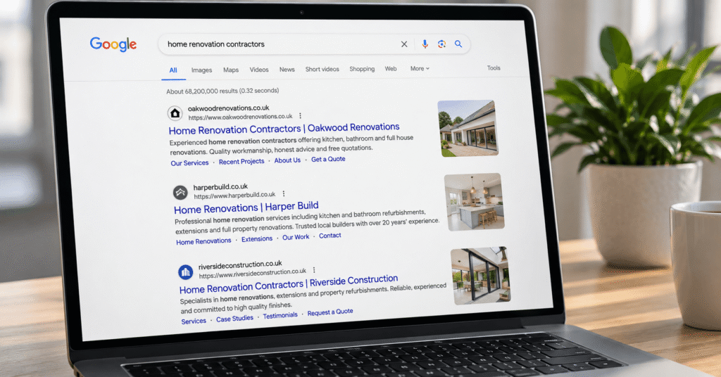 Organic search results